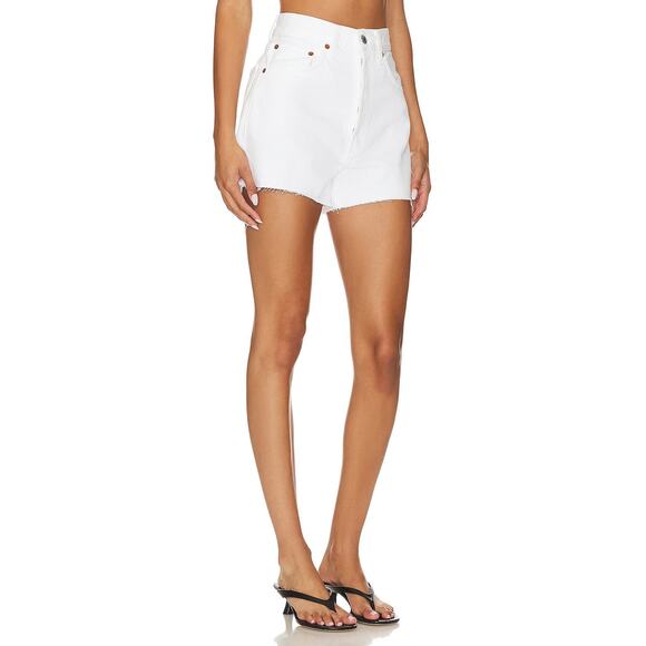 RE/DONE Originals 50s Cutoffs Button Fly Shorts White Plus 32 NEW - Picture 11 of 11